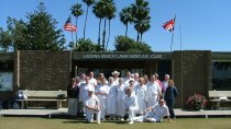 A group outside the Laguna beach bowling club
